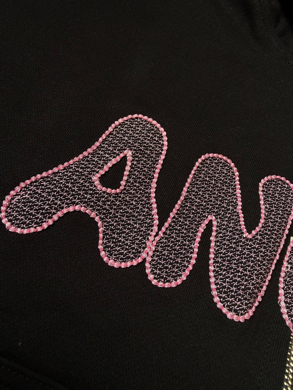 Angel Zip-Up Hoodie Black