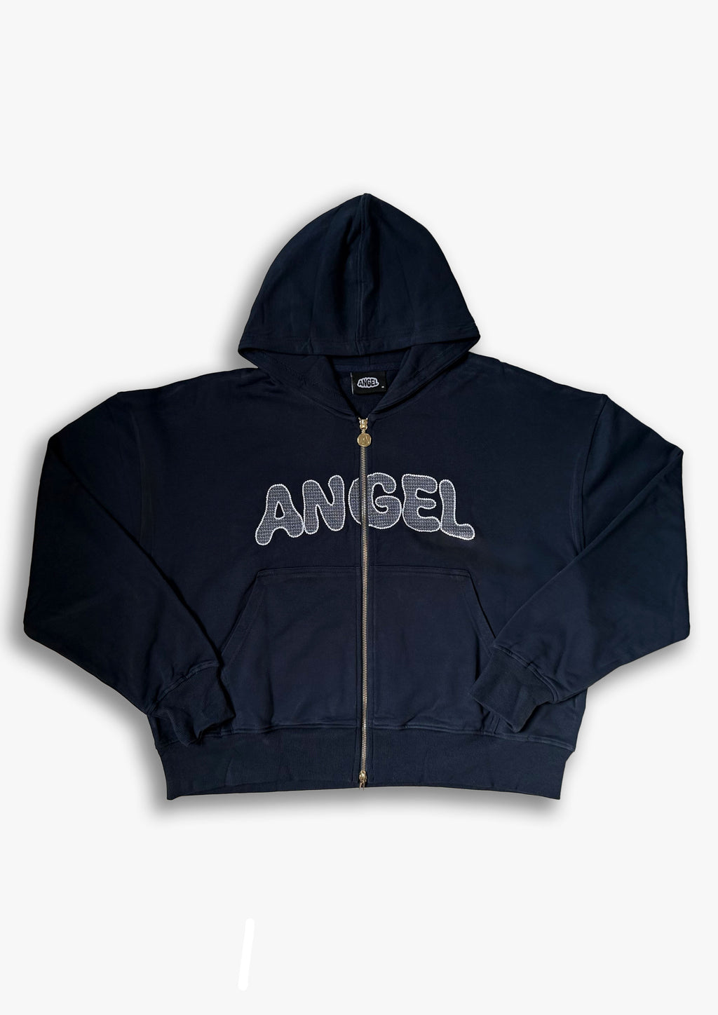 Angel Zip-Up Hoodie Navy