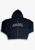 Angel Zip-Up Hoodie Navy