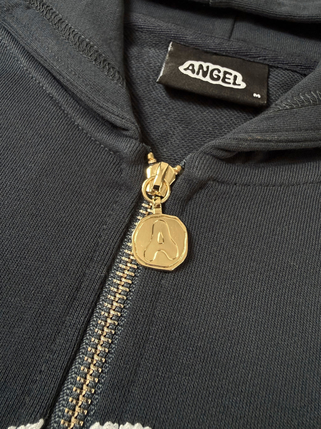 Angel Zip-Up Hoodie Navy
